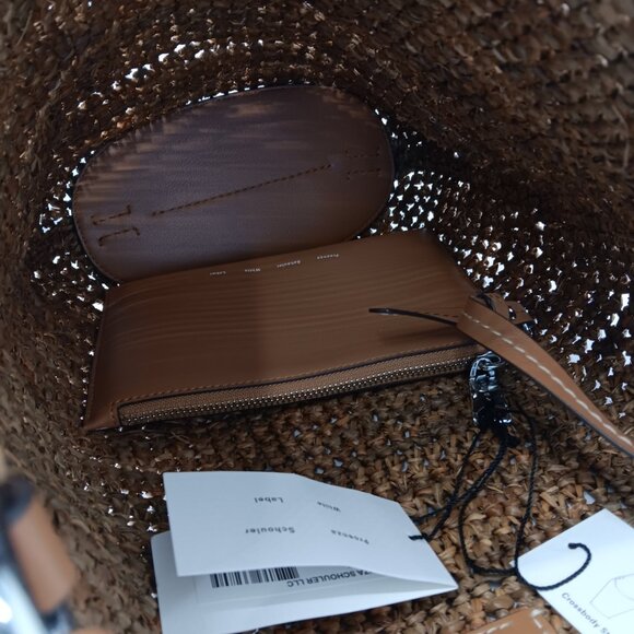 Proenza Schouler White Label Raffia Spring Bucket Bag - Honey - Picture 9 of 16